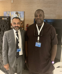 Centre Leader, Prof. E. E. Oguzie with Sameh Kaissar of HTDS, France